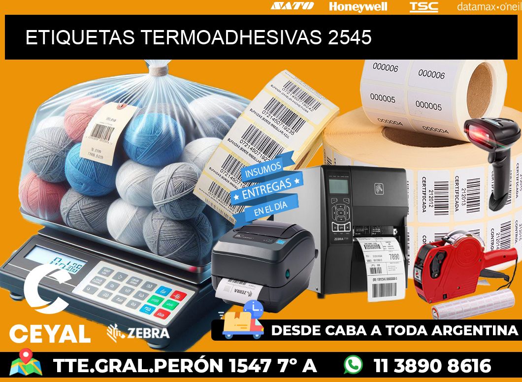 ETIQUETAS TERMOADHESIVAS 2545