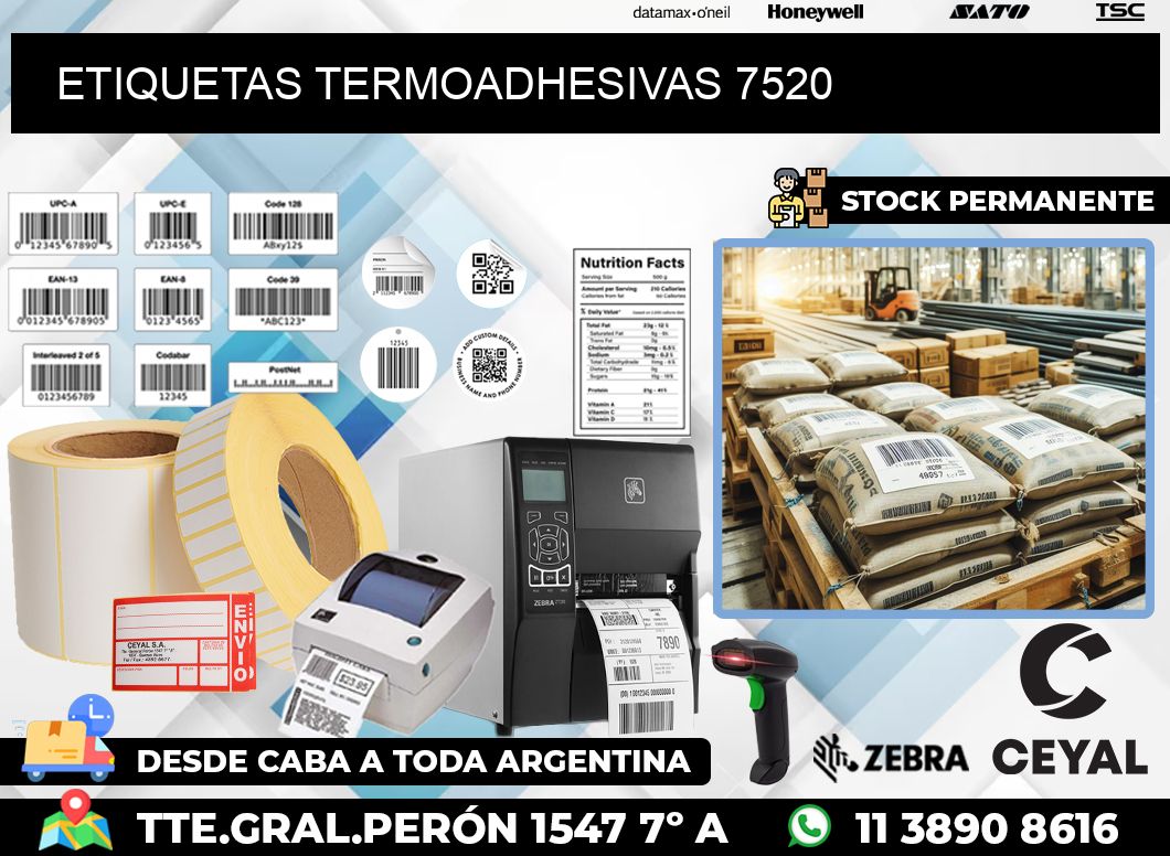 ETIQUETAS TERMOADHESIVAS 7520