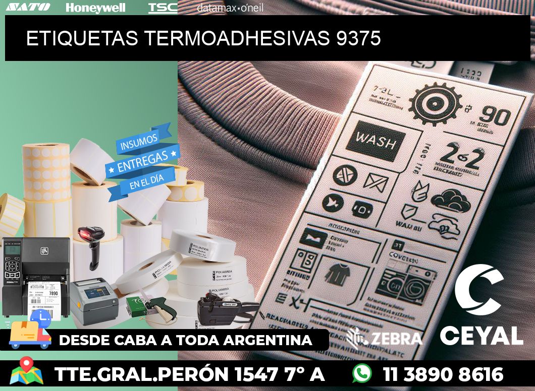 ETIQUETAS TERMOADHESIVAS 9375