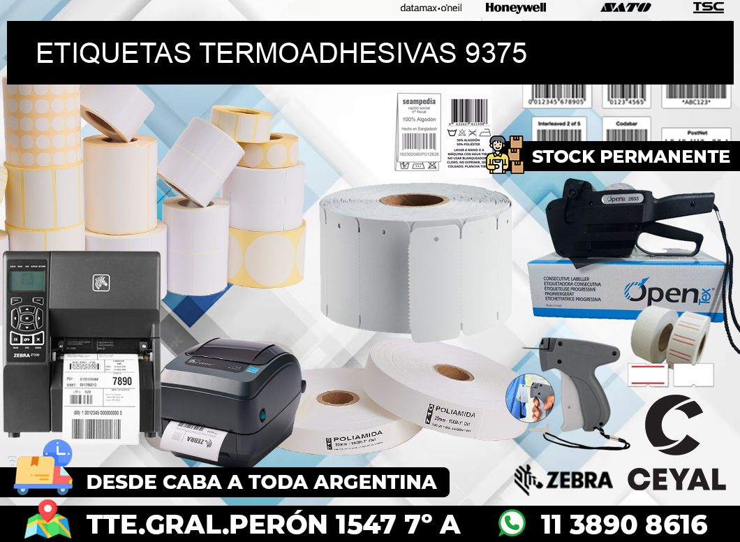 ETIQUETAS TERMOADHESIVAS 9375