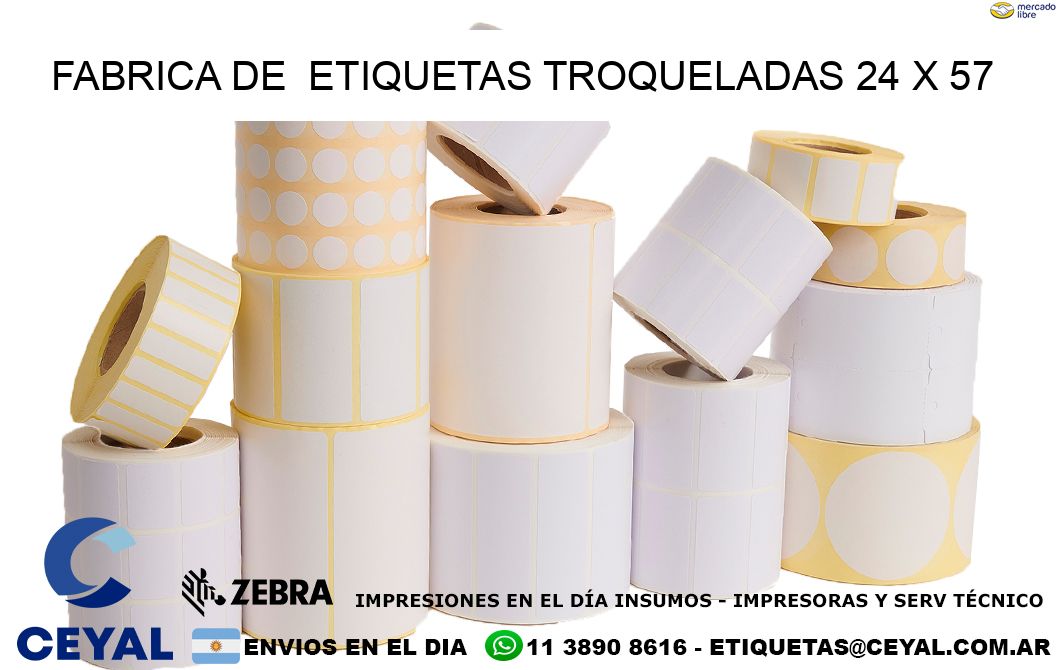 FABRICA DE  ETIQUETAS TROQUELADAS 24 x 57