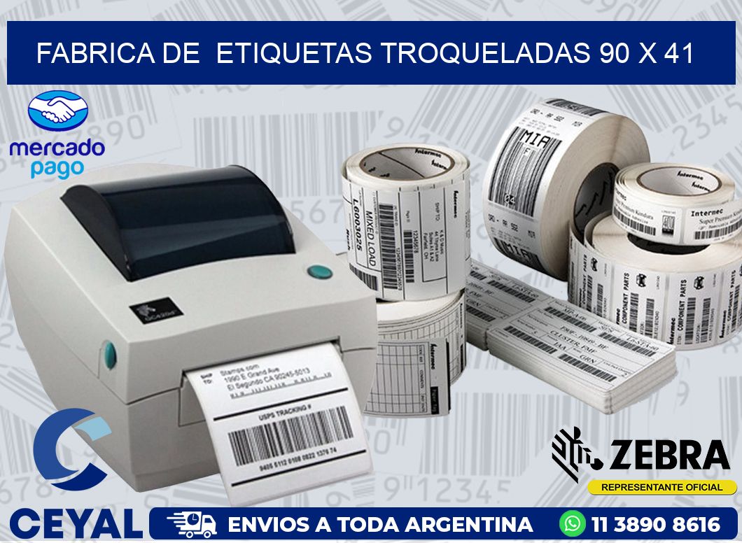 FABRICA DE  ETIQUETAS TROQUELADAS 90 x 41