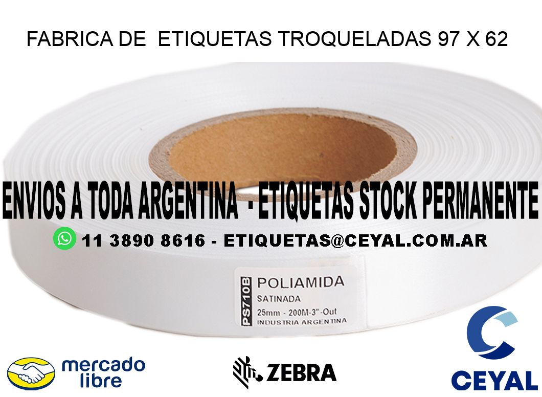 FABRICA DE  ETIQUETAS TROQUELADAS 97 x 62