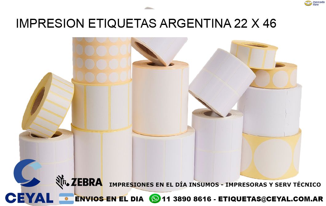 IMPRESION ETIQUETAS ARGENTINA 22 x 46