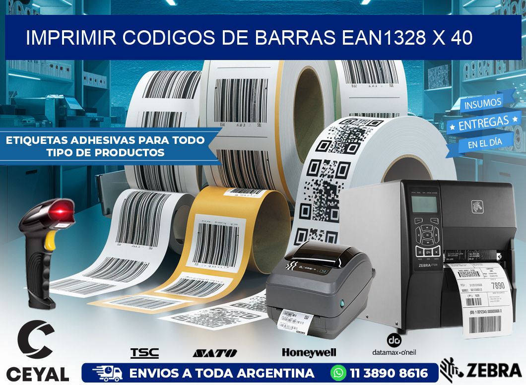 IMPRIMIR CODIGOS DE BARRAS EAN1328 x 40