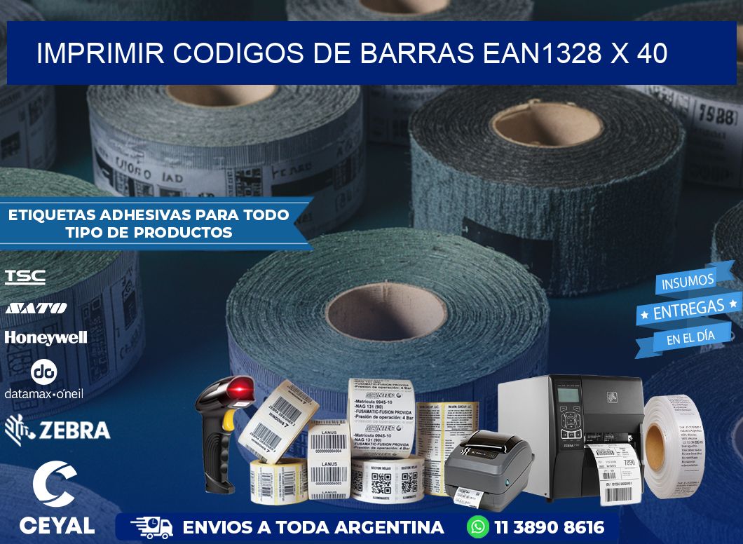 IMPRIMIR CODIGOS DE BARRAS EAN1328 x 40