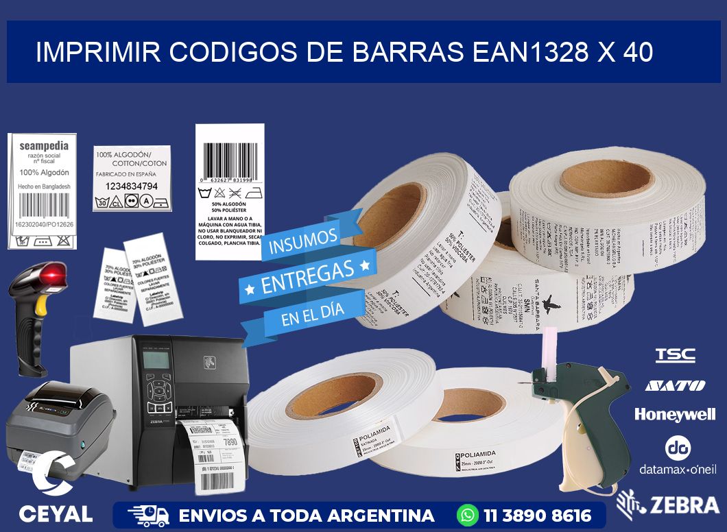 IMPRIMIR CODIGOS DE BARRAS EAN1328 x 40