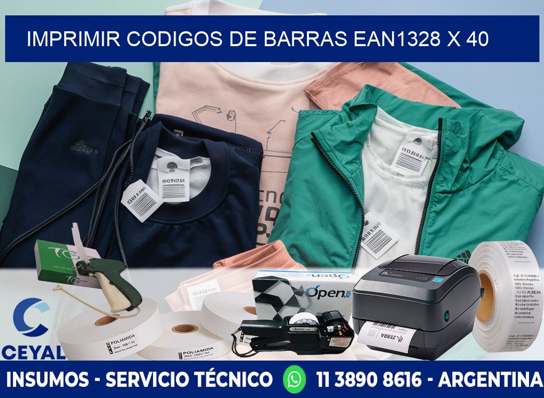 IMPRIMIR CODIGOS DE BARRAS EAN1328 x 40