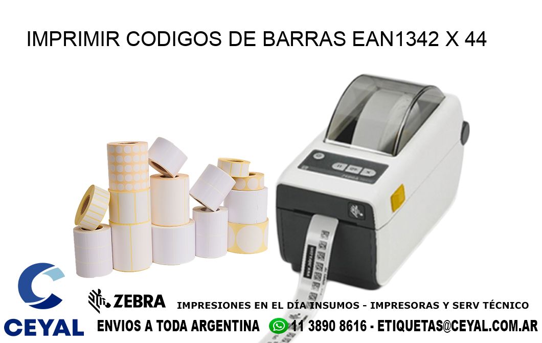 IMPRIMIR CODIGOS DE BARRAS EAN1342 x 44