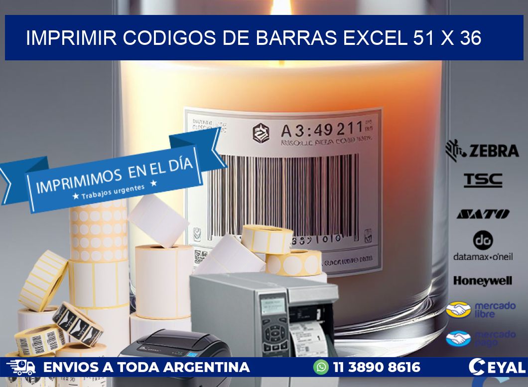 IMPRIMIR CODIGOS DE BARRAS EXCEL 51 x 36