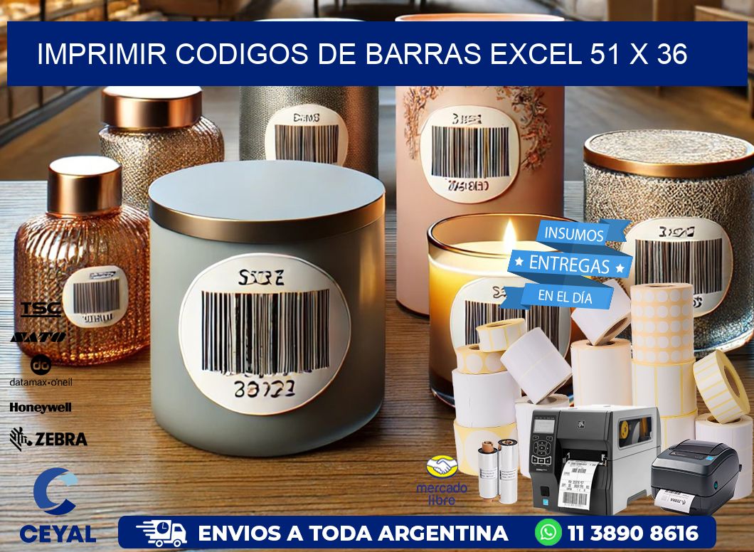 IMPRIMIR CODIGOS DE BARRAS EXCEL 51 x 36