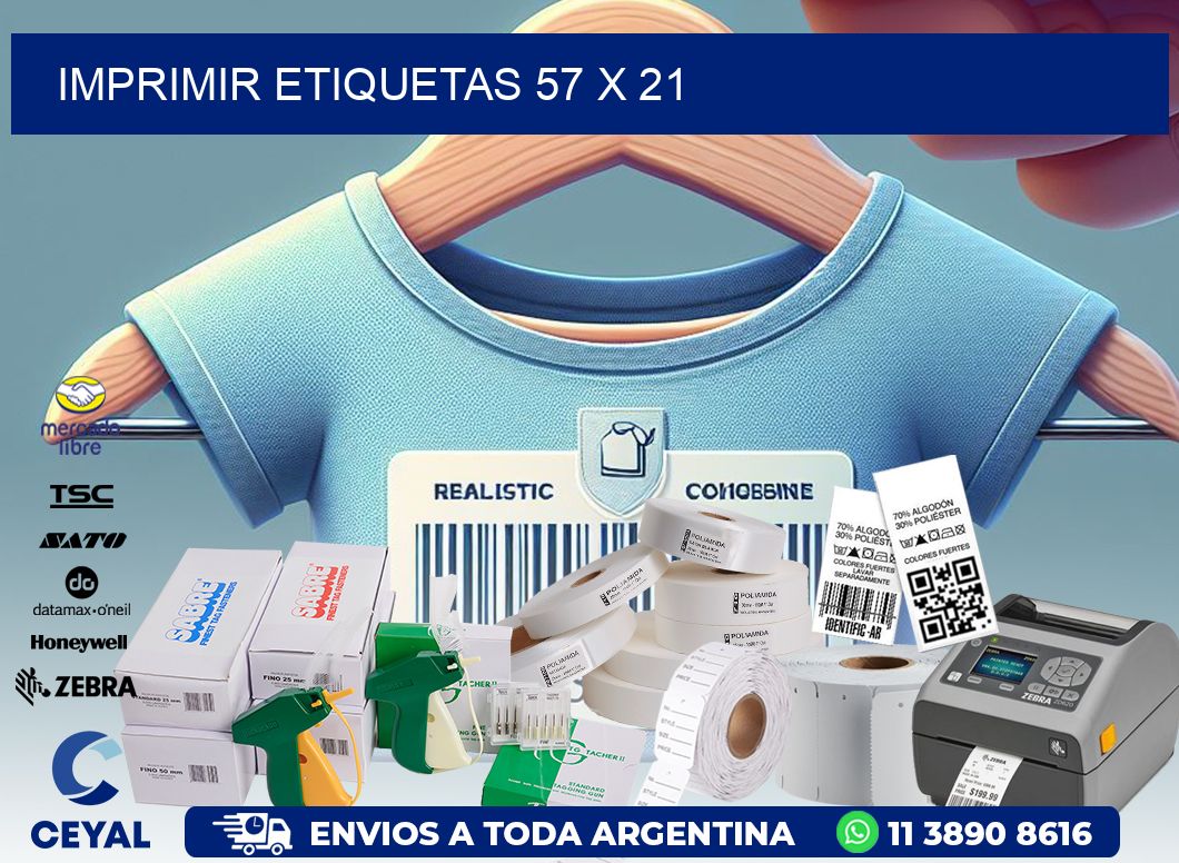 IMPRIMIR ETIQUETAS 57 x 21