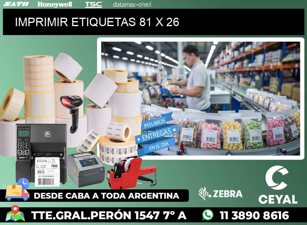 IMPRIMIR ETIQUETAS 81 x 26