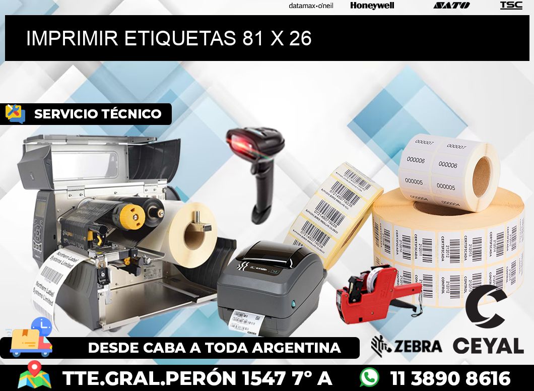 IMPRIMIR ETIQUETAS 81 x 26