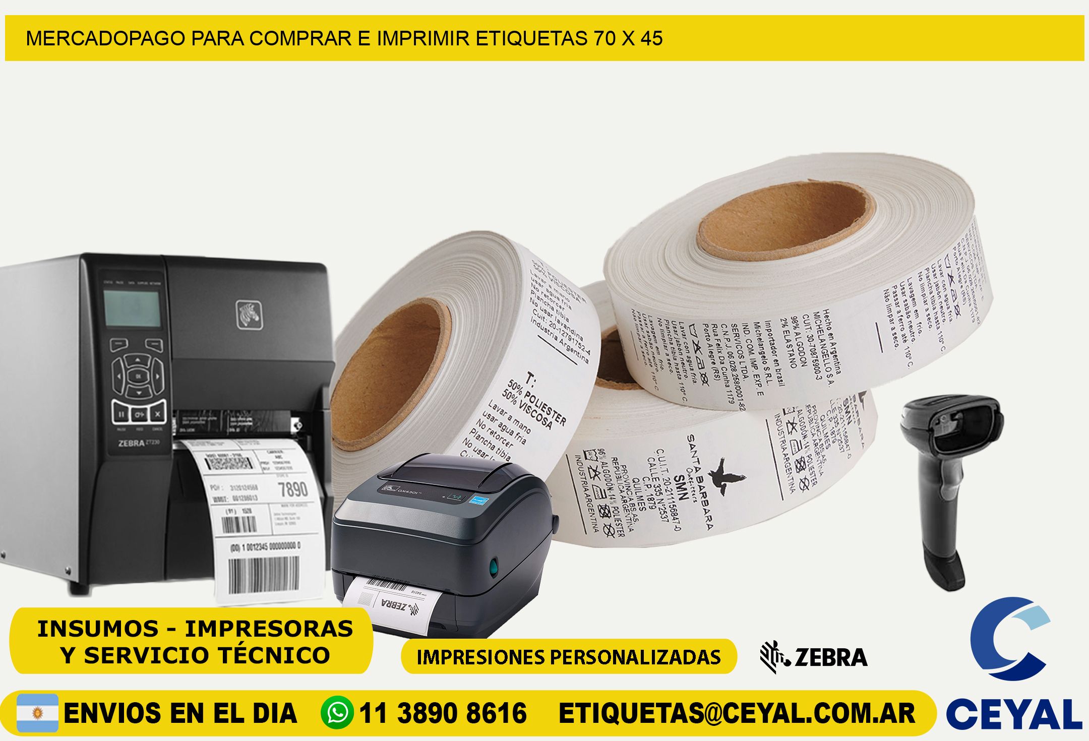 MERCADOPAGO PARA COMPRAR E IMPRIMIR ETIQUETAS 70 x 45