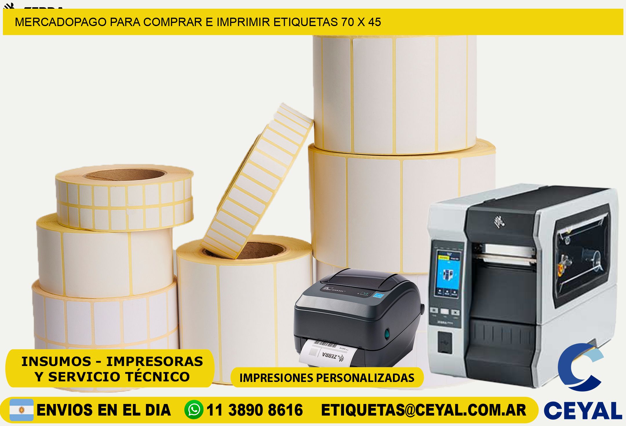 MERCADOPAGO PARA COMPRAR E IMPRIMIR ETIQUETAS 70 x 45