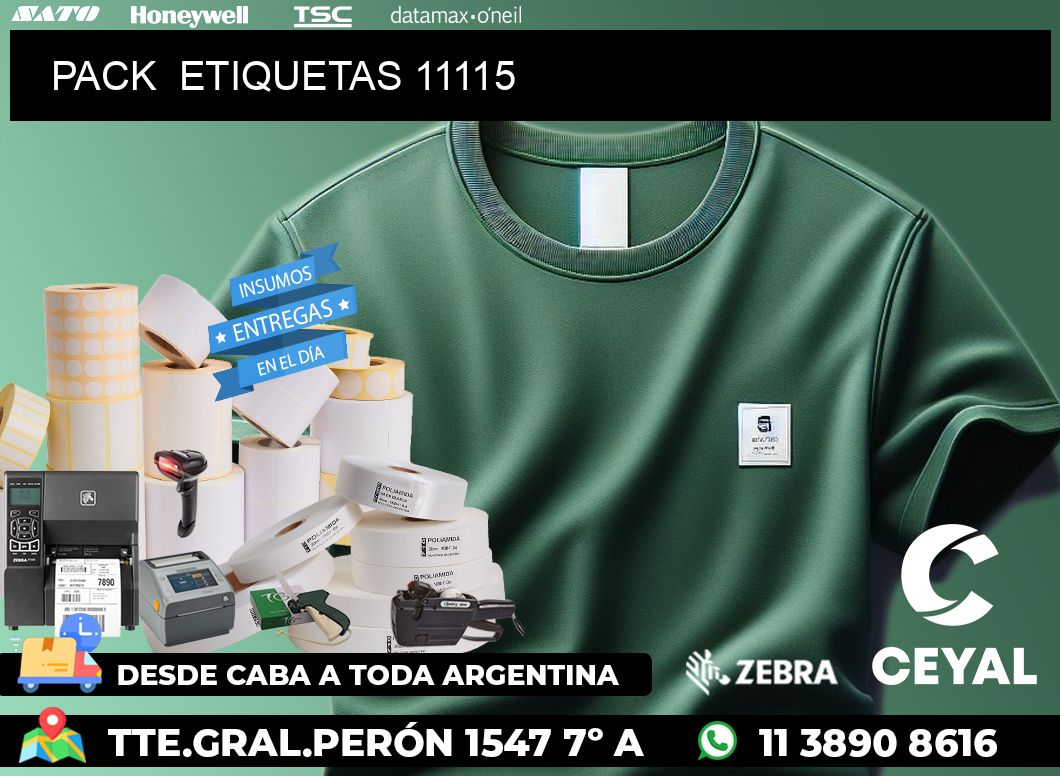 PACK  ETIQUETAS 11115