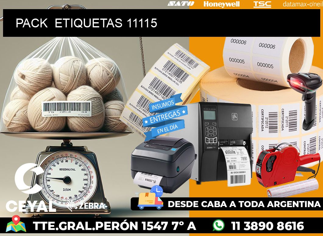 PACK  ETIQUETAS 11115