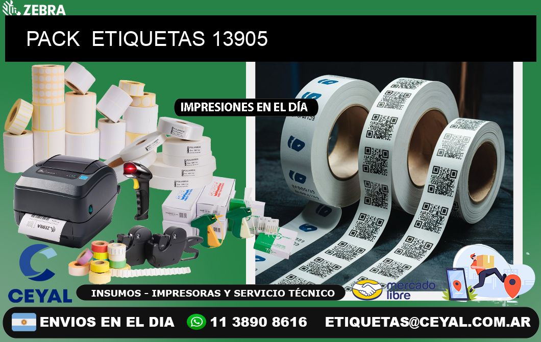 PACK  ETIQUETAS 13905