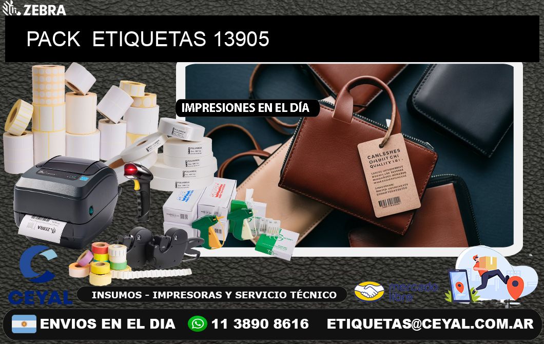 PACK  ETIQUETAS 13905