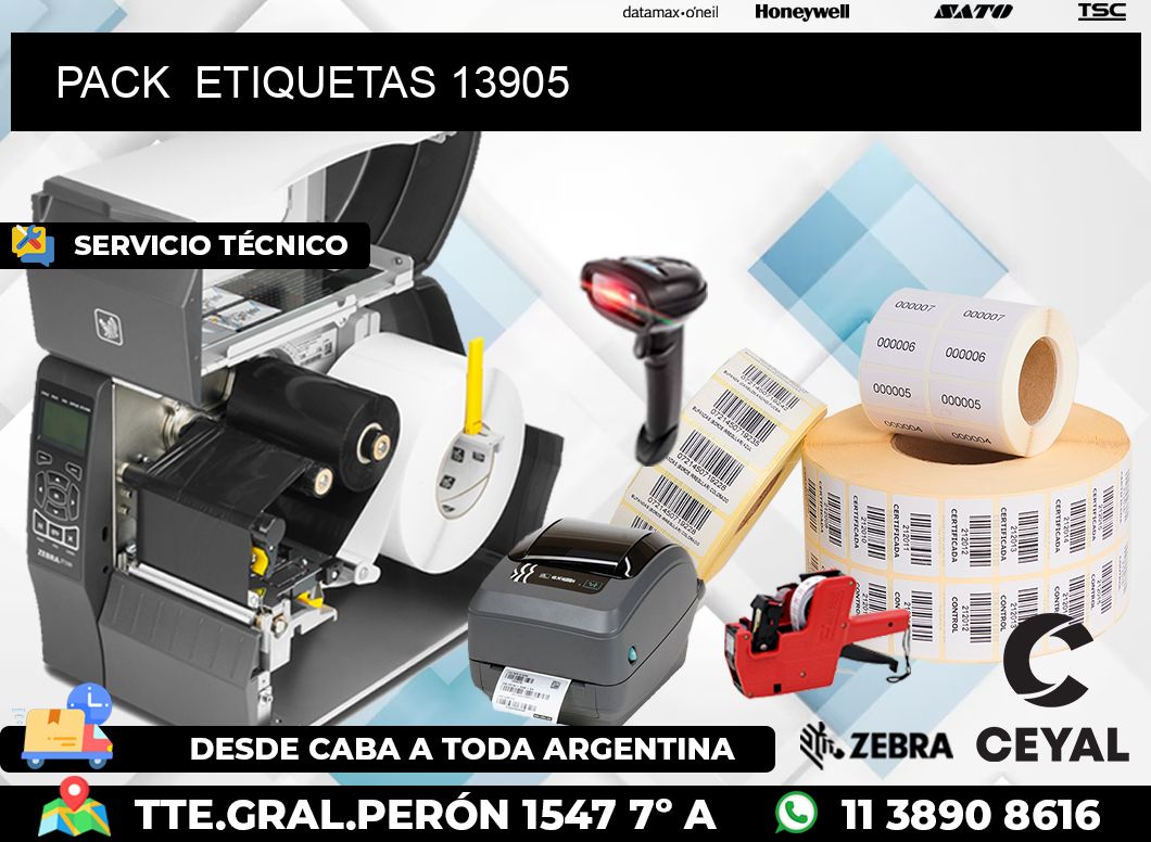 PACK  ETIQUETAS 13905