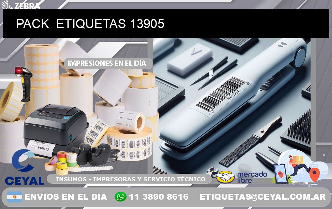 PACK  ETIQUETAS 13905