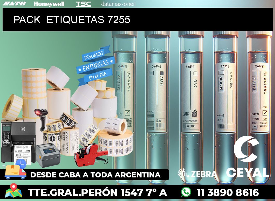 PACK  ETIQUETAS 7255