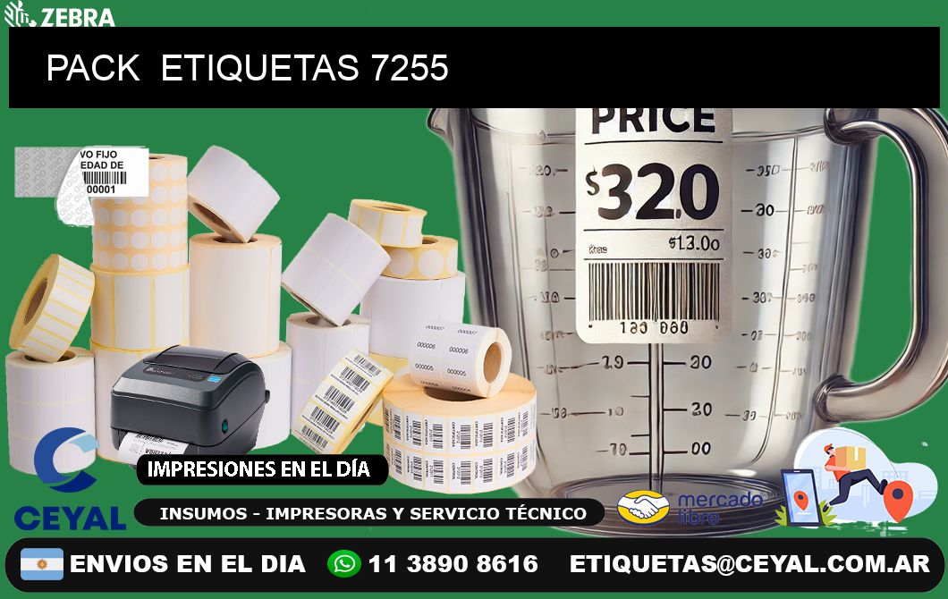 PACK  ETIQUETAS 7255