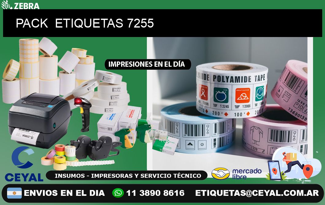 PACK  ETIQUETAS 7255