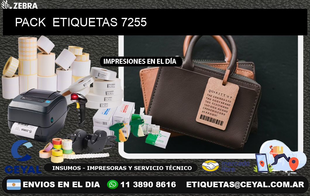 PACK  ETIQUETAS 7255