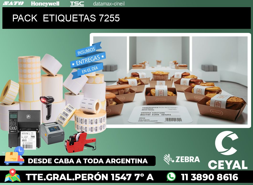 PACK  ETIQUETAS 7255