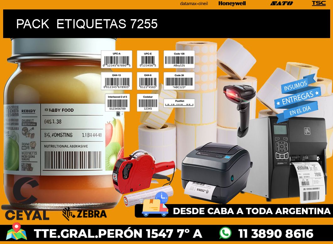 PACK  ETIQUETAS 7255