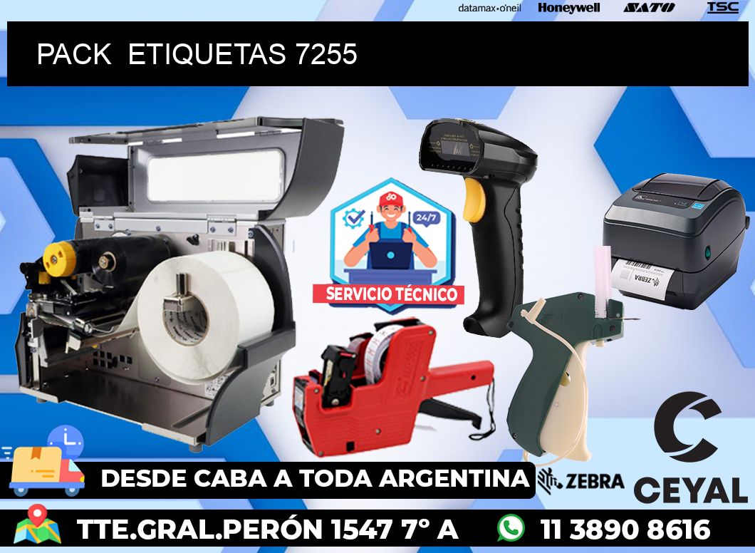 PACK  ETIQUETAS 7255