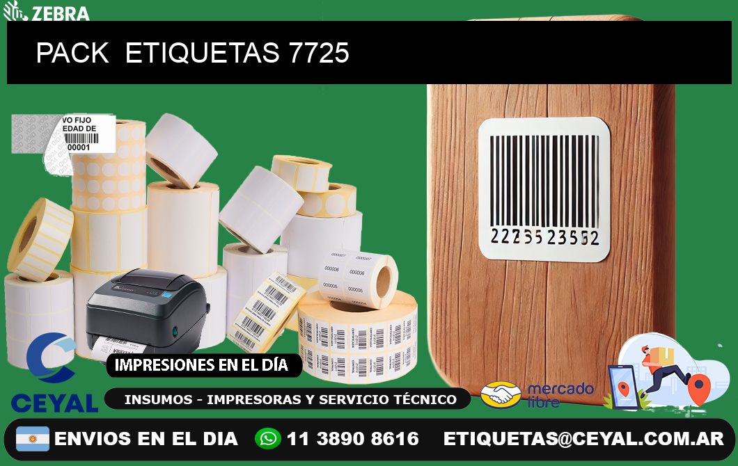 PACK  ETIQUETAS 7725