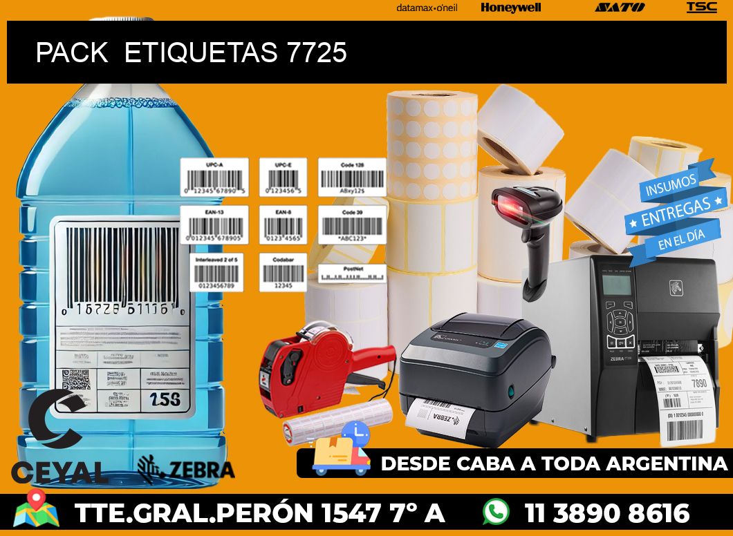 PACK  ETIQUETAS 7725