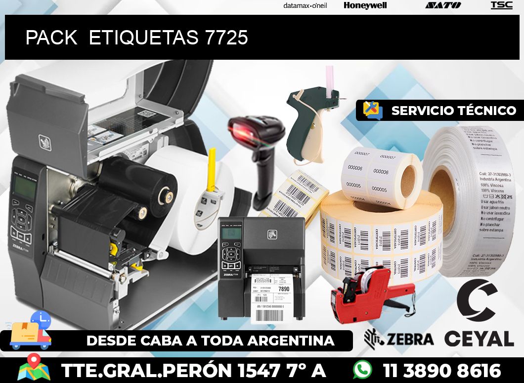 PACK  ETIQUETAS 7725