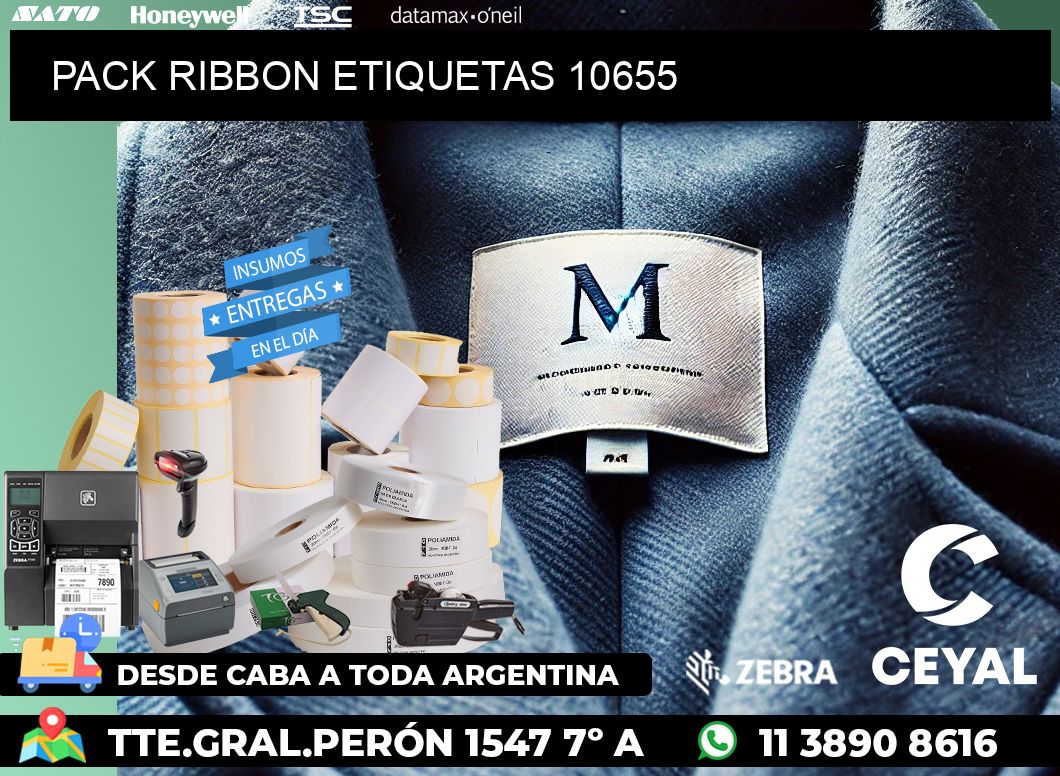 PACK RIBBON ETIQUETAS 10655