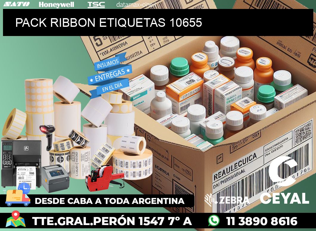 PACK RIBBON ETIQUETAS 10655