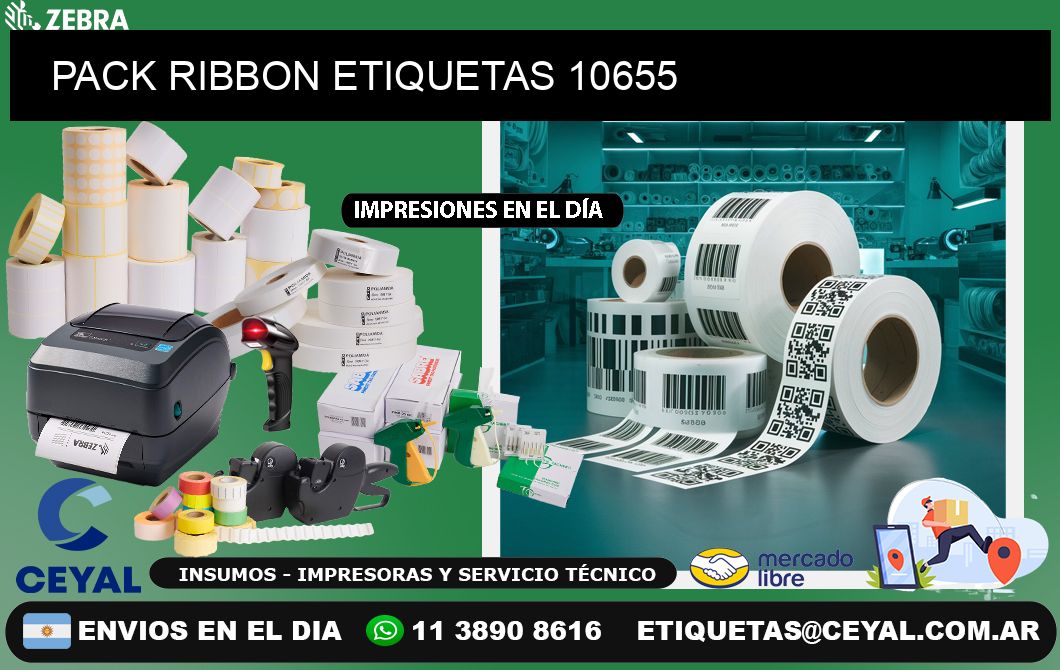 PACK RIBBON ETIQUETAS 10655