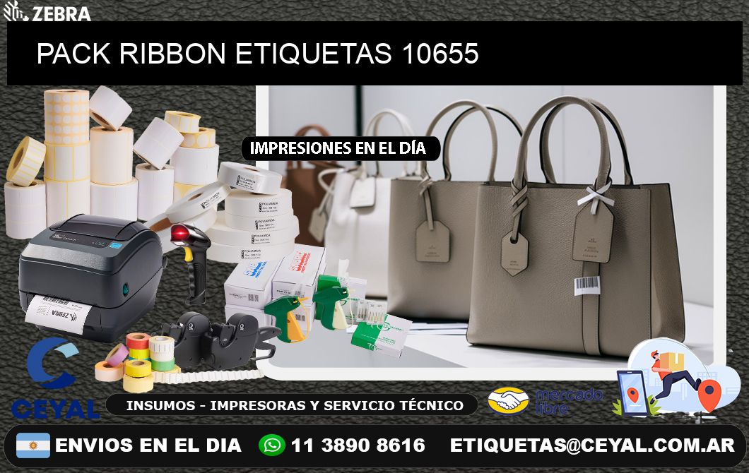 PACK RIBBON ETIQUETAS 10655