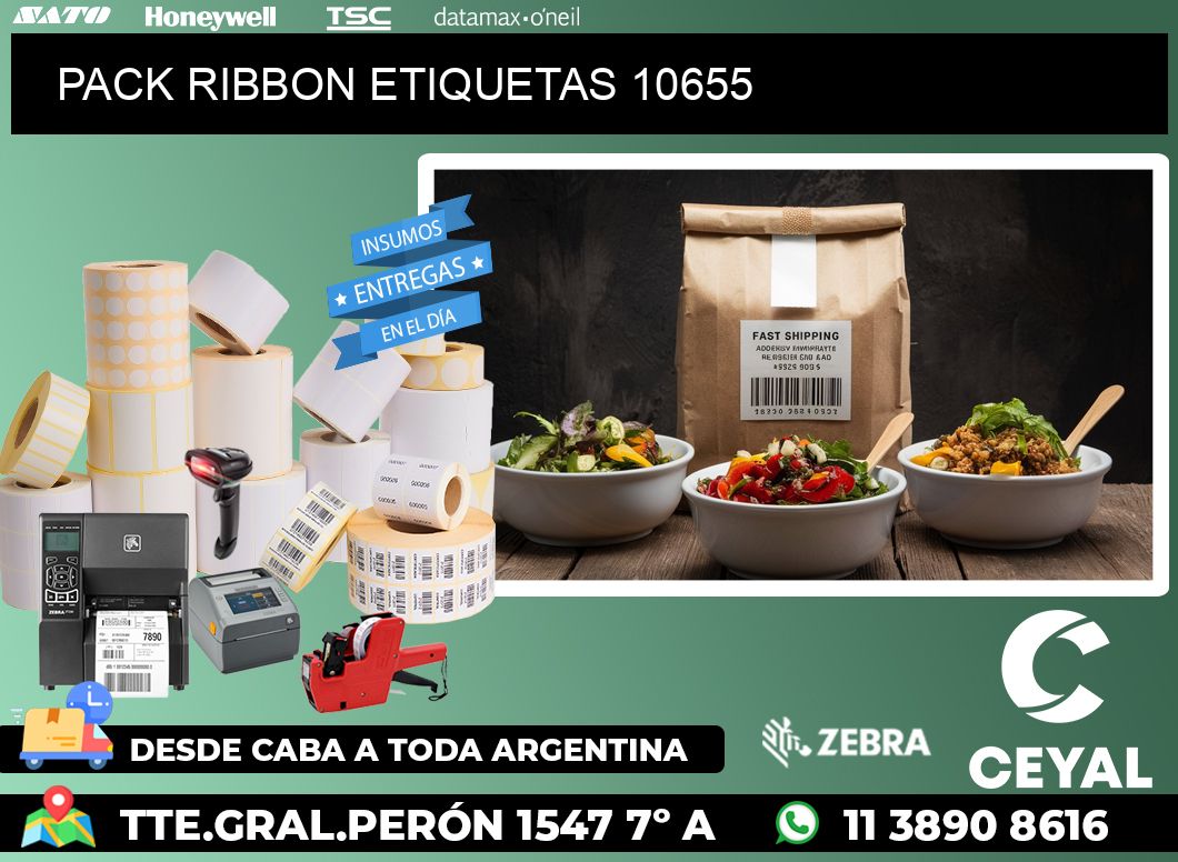 PACK RIBBON ETIQUETAS 10655