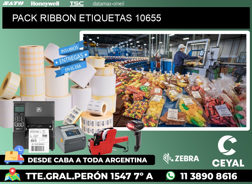 PACK RIBBON ETIQUETAS 10655