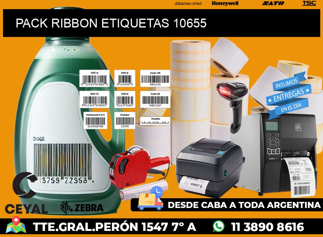 PACK RIBBON ETIQUETAS 10655