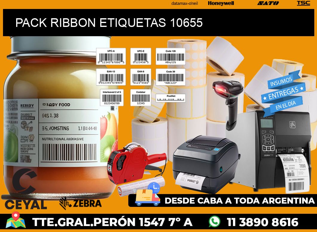 PACK RIBBON ETIQUETAS 10655