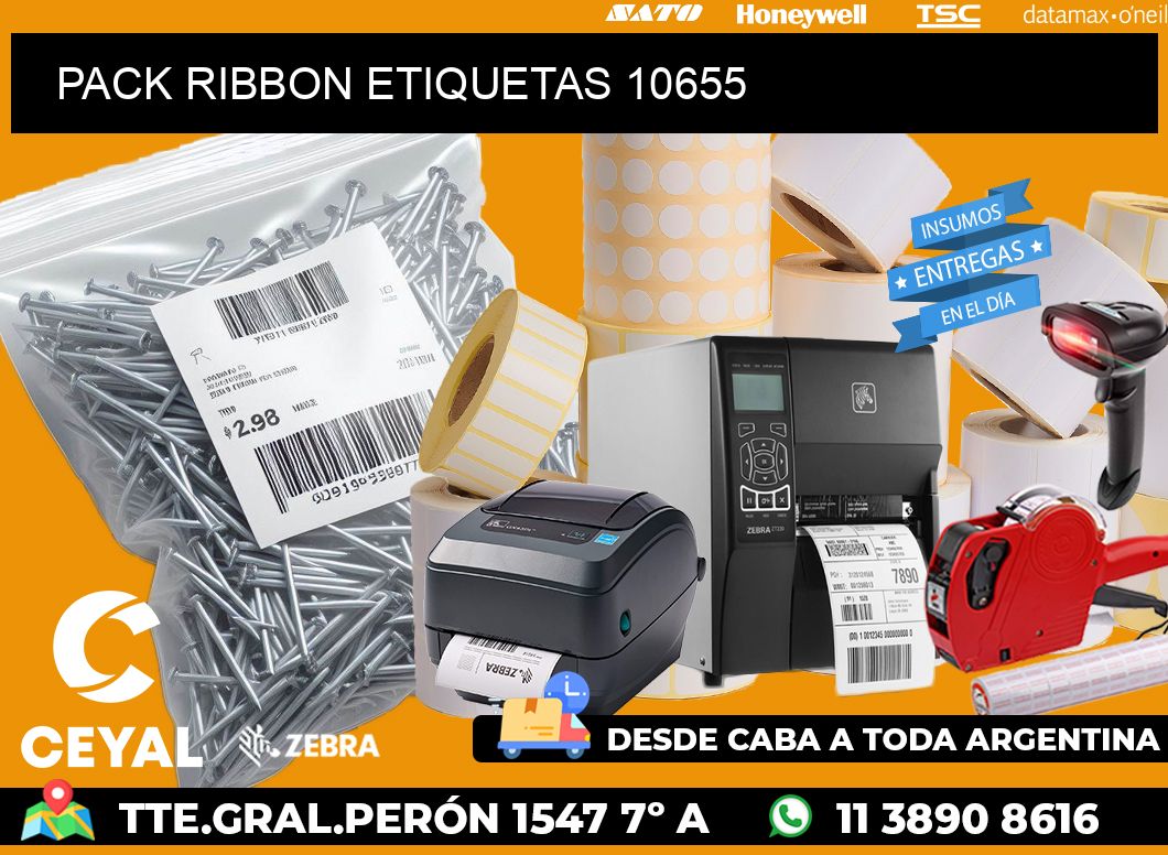 PACK RIBBON ETIQUETAS 10655