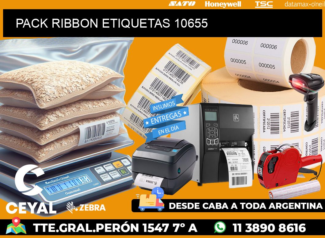 PACK RIBBON ETIQUETAS 10655