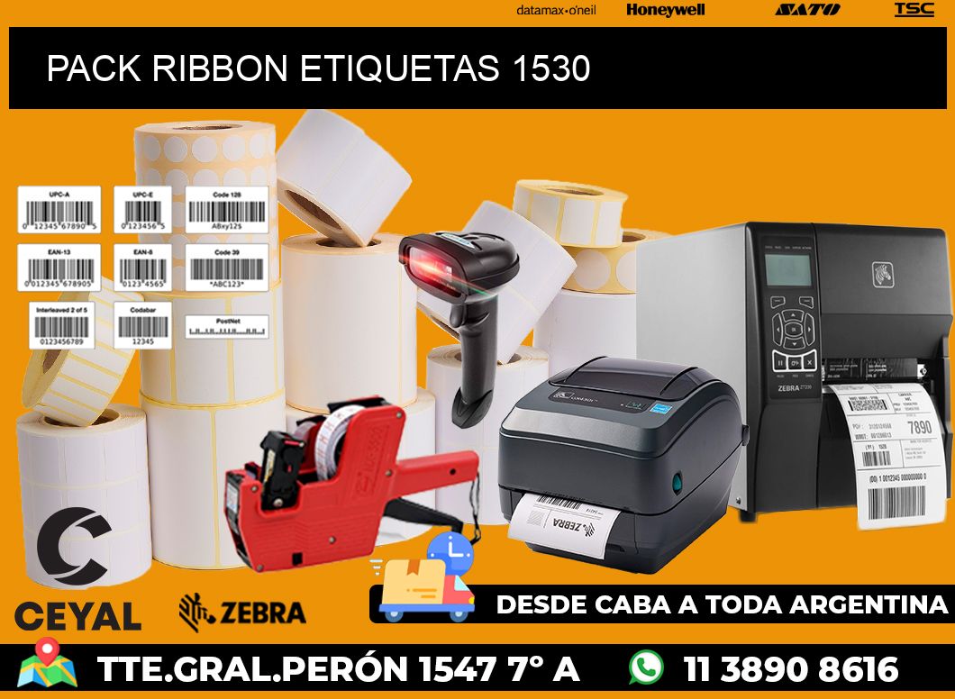 PACK RIBBON ETIQUETAS 1530