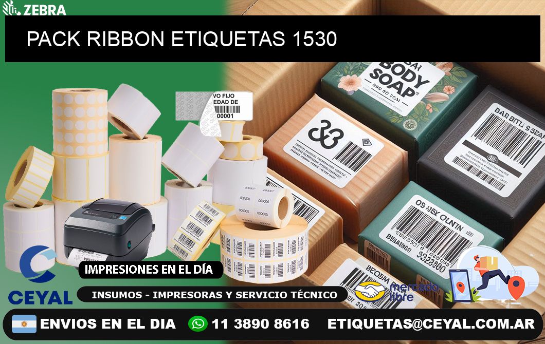 PACK RIBBON ETIQUETAS 1530