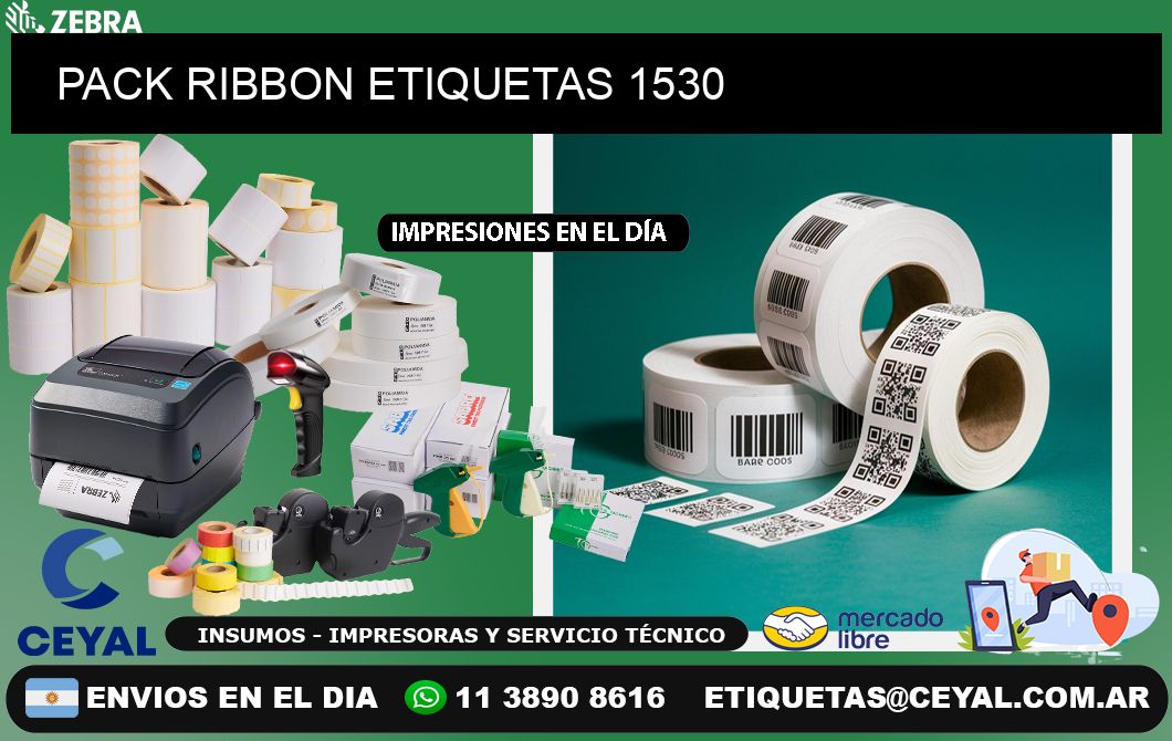 PACK RIBBON ETIQUETAS 1530