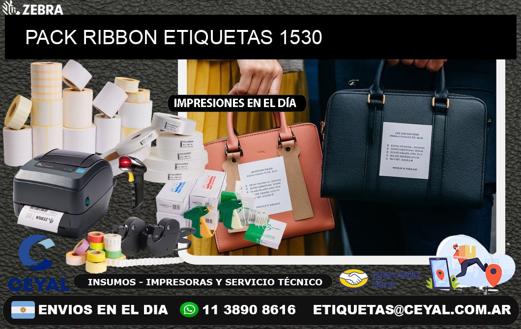 PACK RIBBON ETIQUETAS 1530